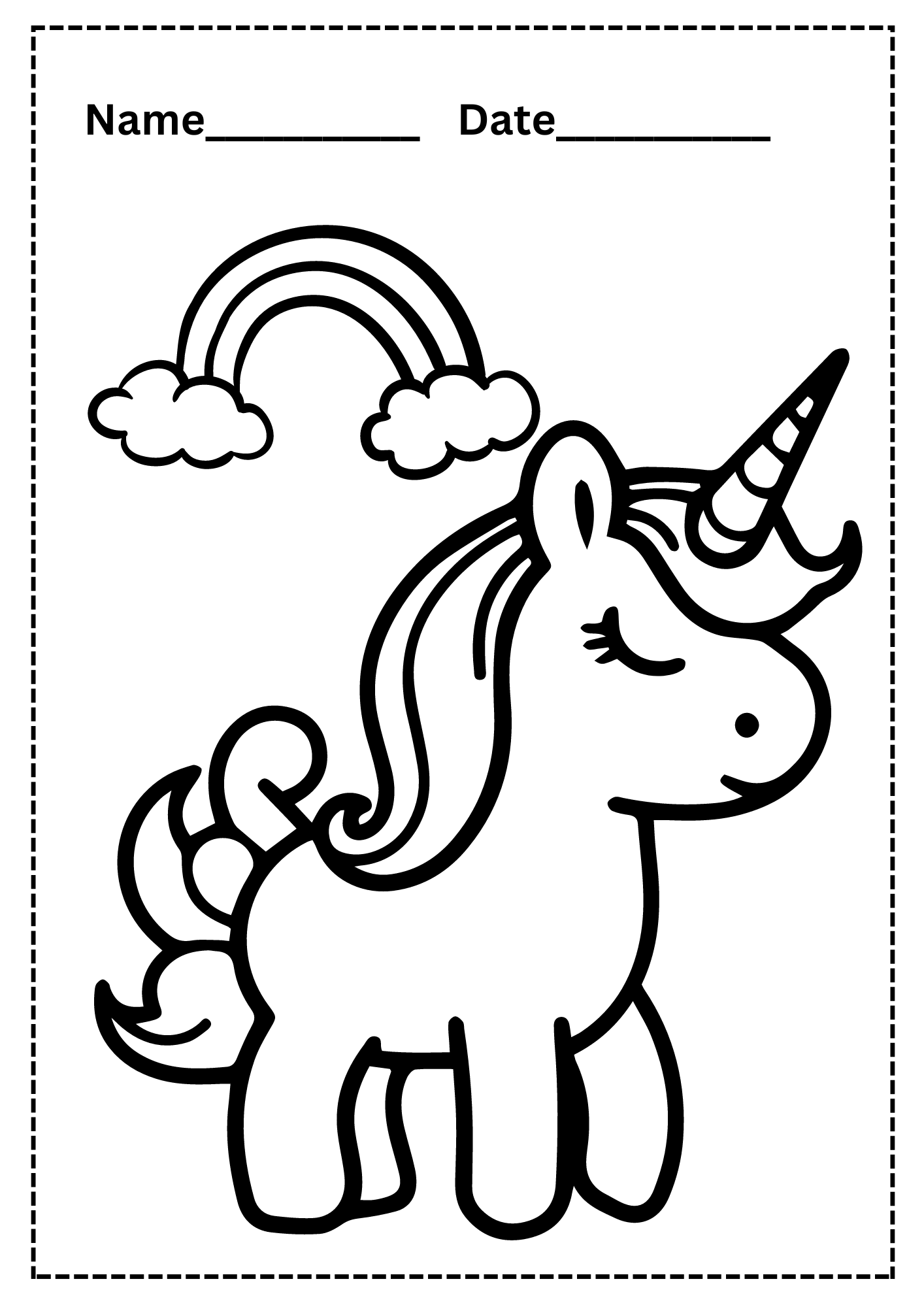 free unicorn printable coloring pages