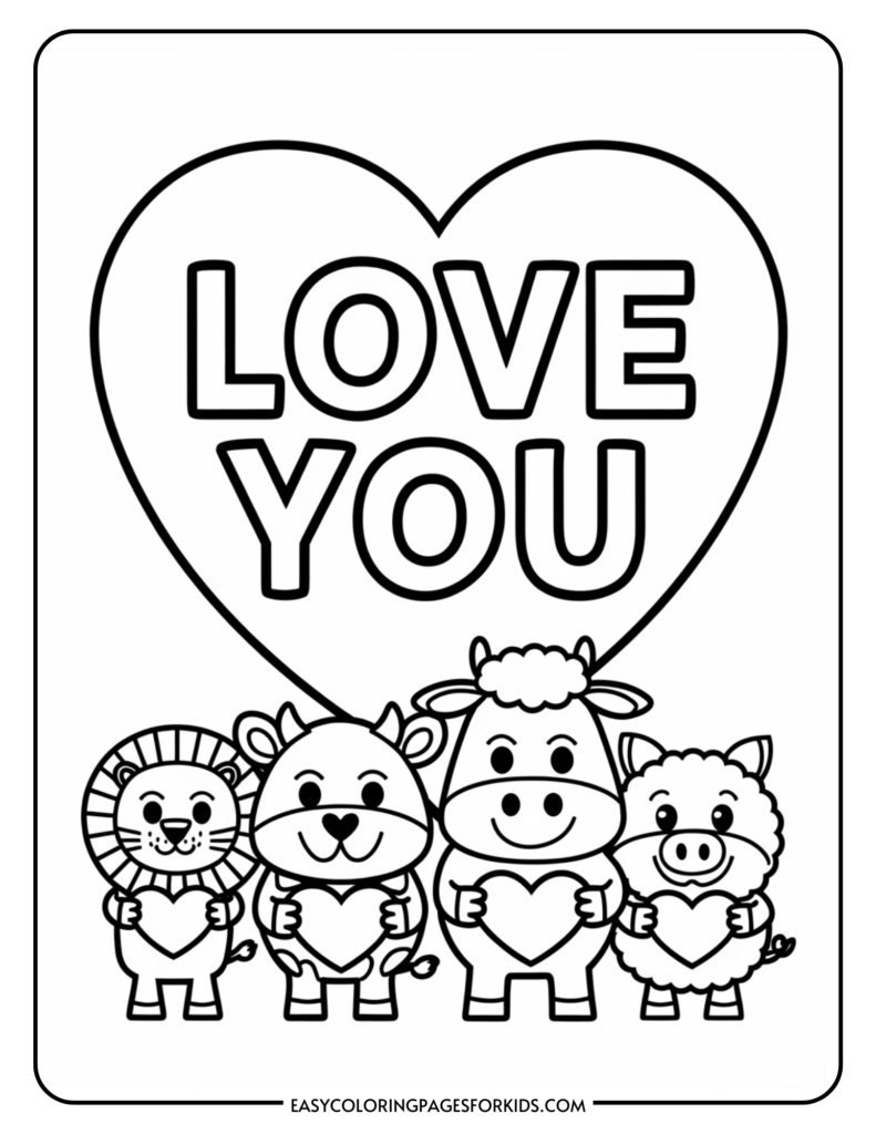 Valentine s Day Heart Coloring Pages 12 Free Printable Pages Easy Coloring Pages For Kids