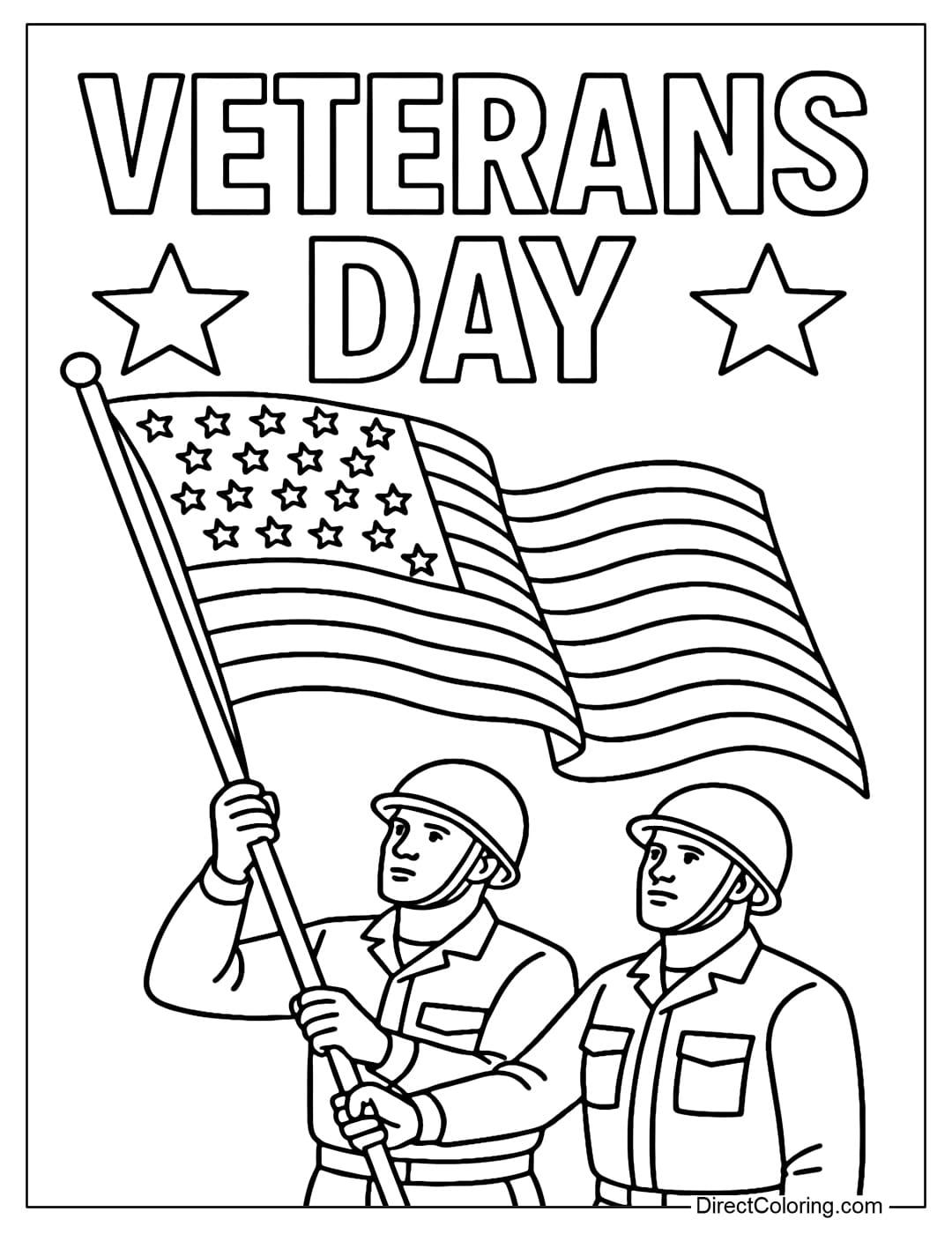 Veterans Day Coloring Pages Free PDF To Download And Print