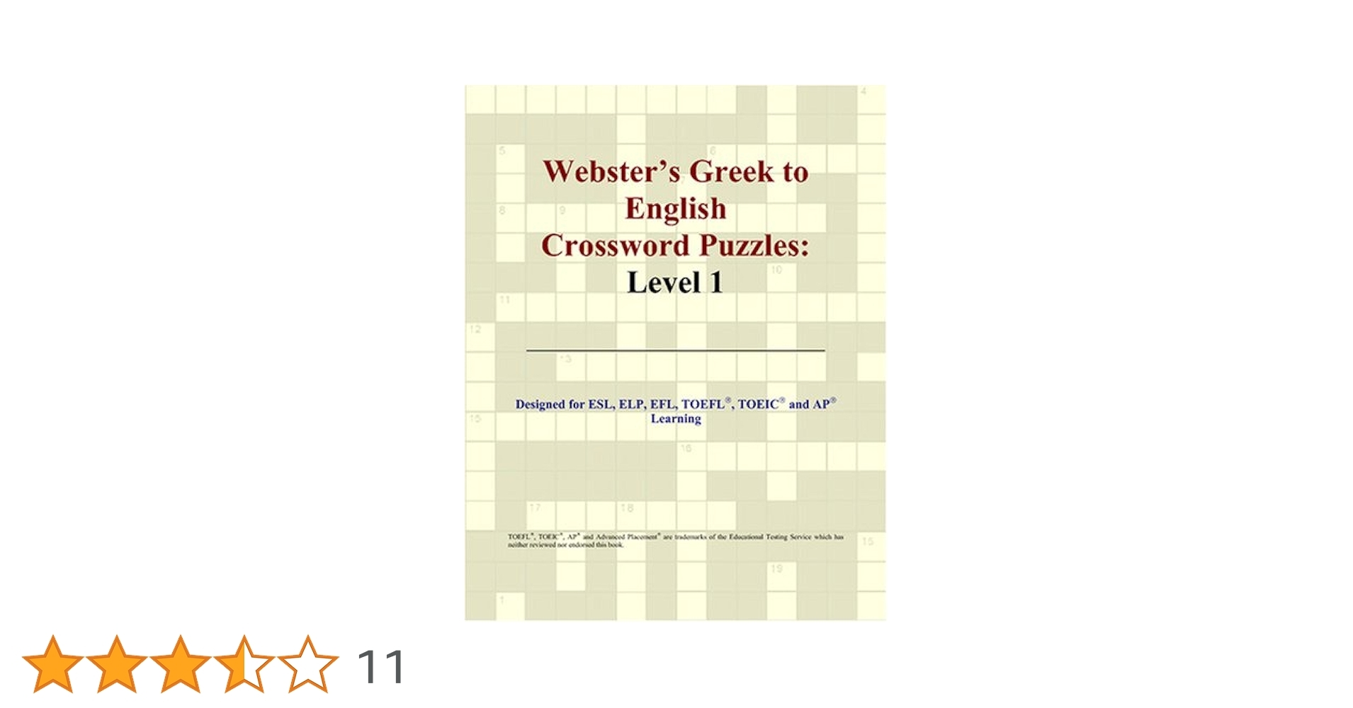 Webster s Greek To English Crossword Puzzles Level 1 Parker Philip M Amazon au Books