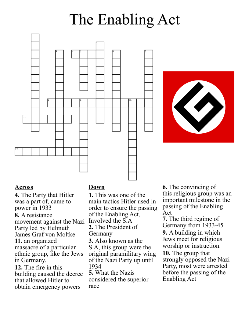 Weimar Germany Crossword WordMint