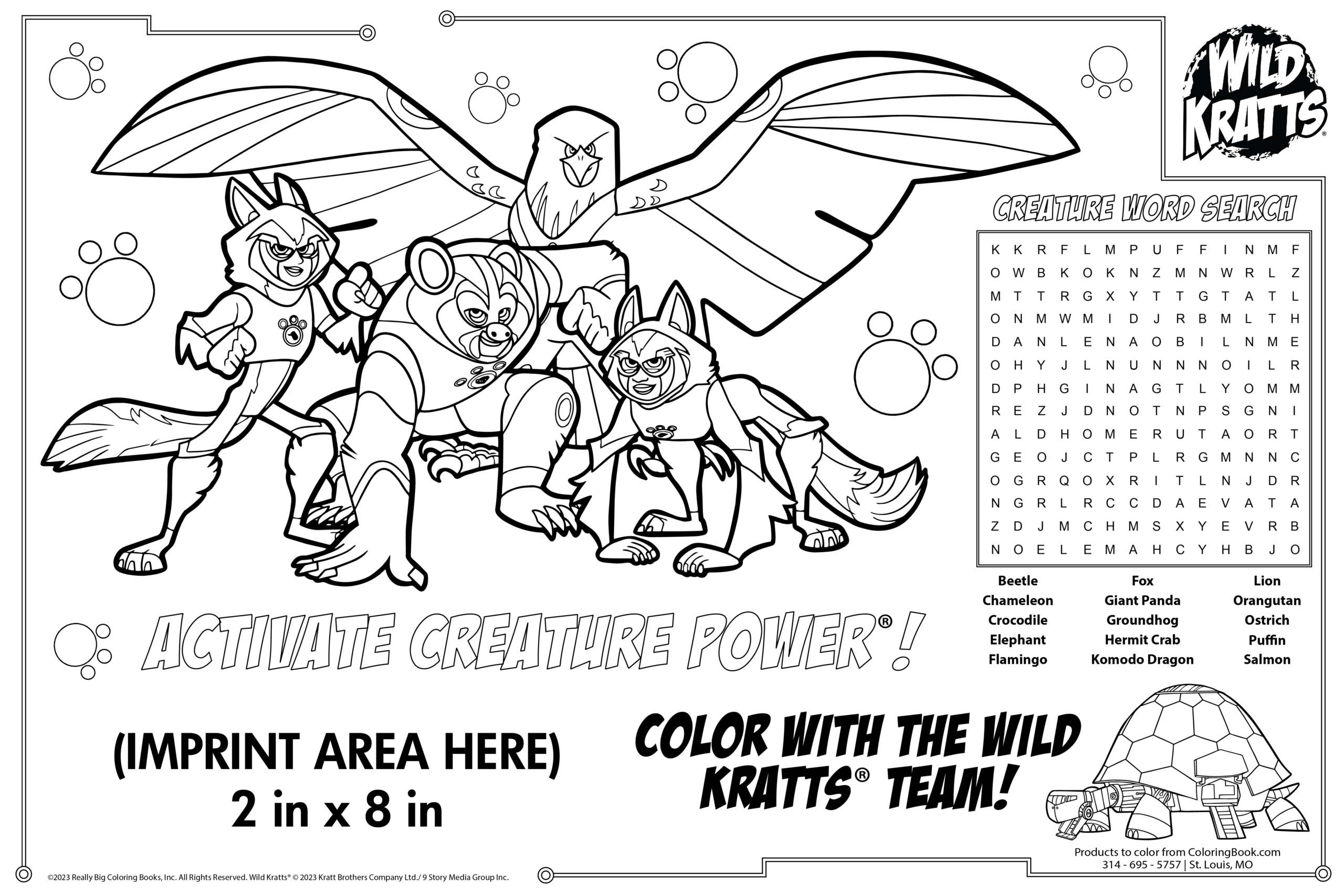 wild kratts coloring pages