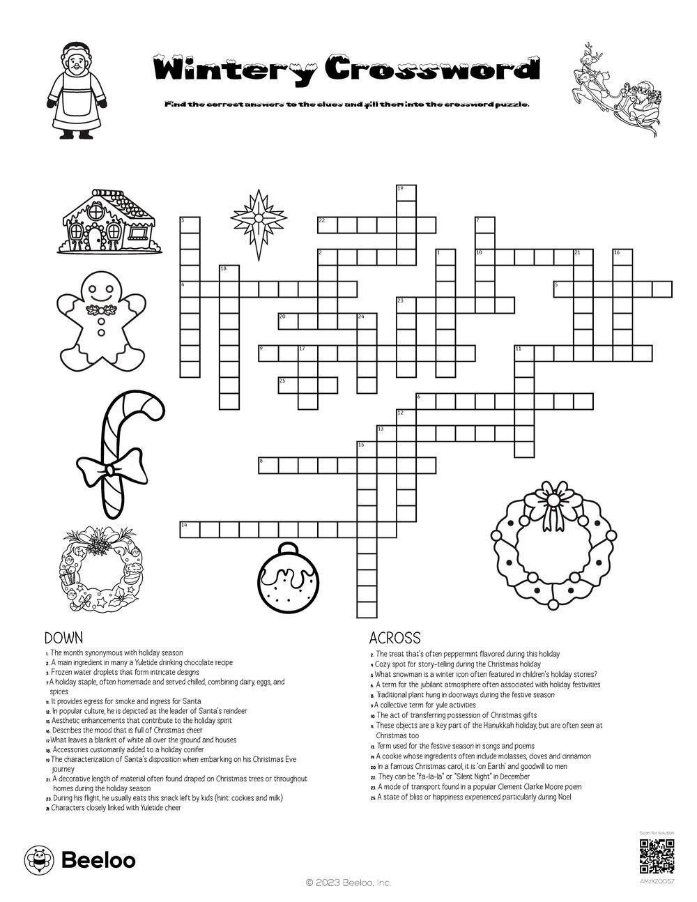 frozen reindeer crossword clue