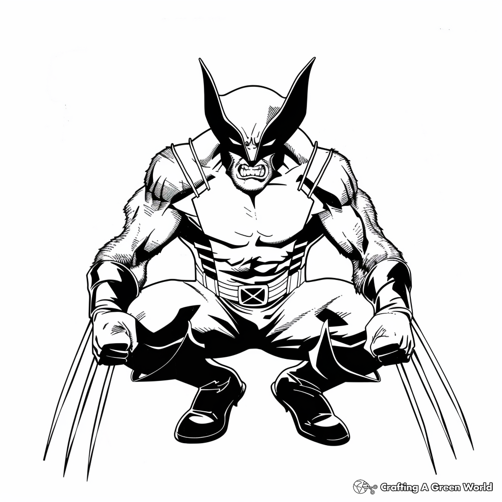 Wolverine Coloring Pages Free Printable 