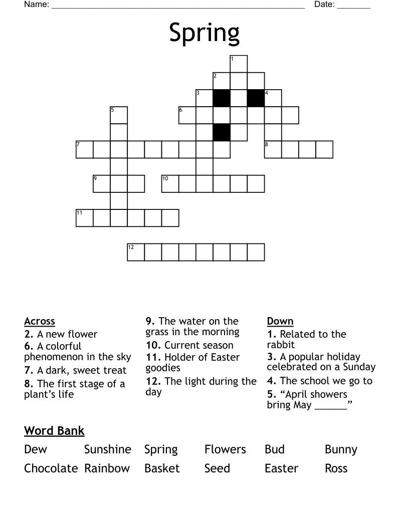 Word Puzzle Answers Waterproof Jacket Crossword 6 Letters Sign Of Spring Crossword Clue Exceptional Sol Duc