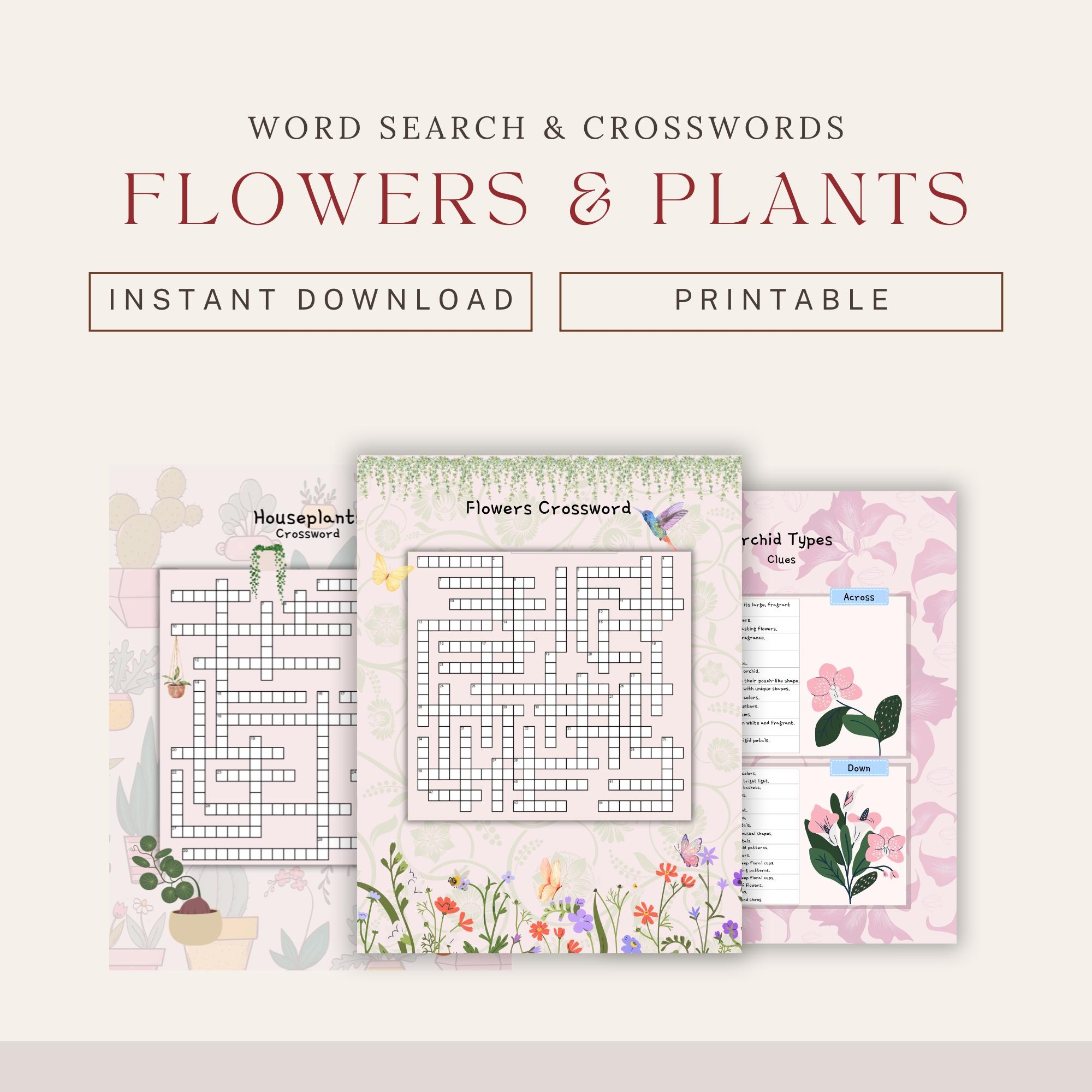 showy flowers crossword puzzle clue