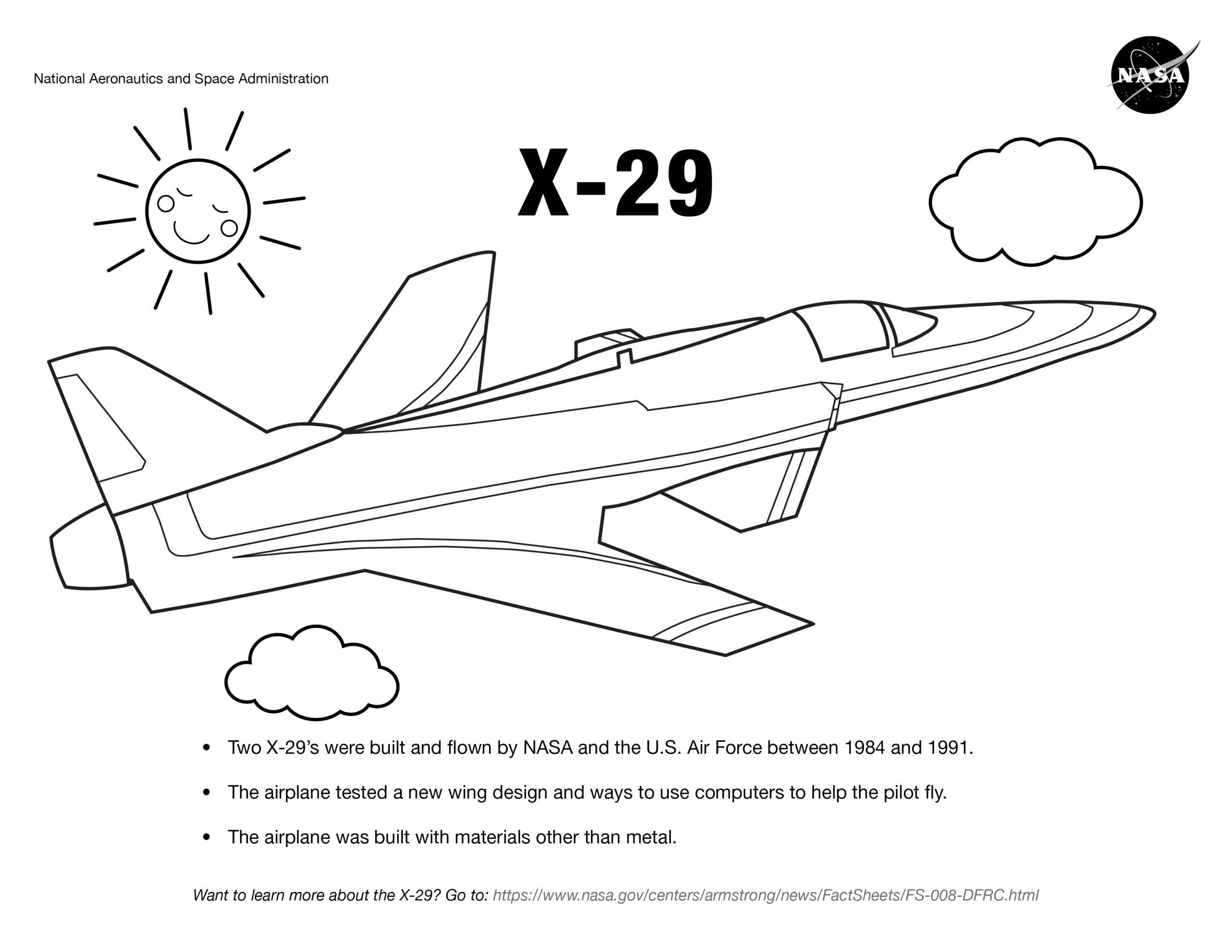 X 29 Coloring Page