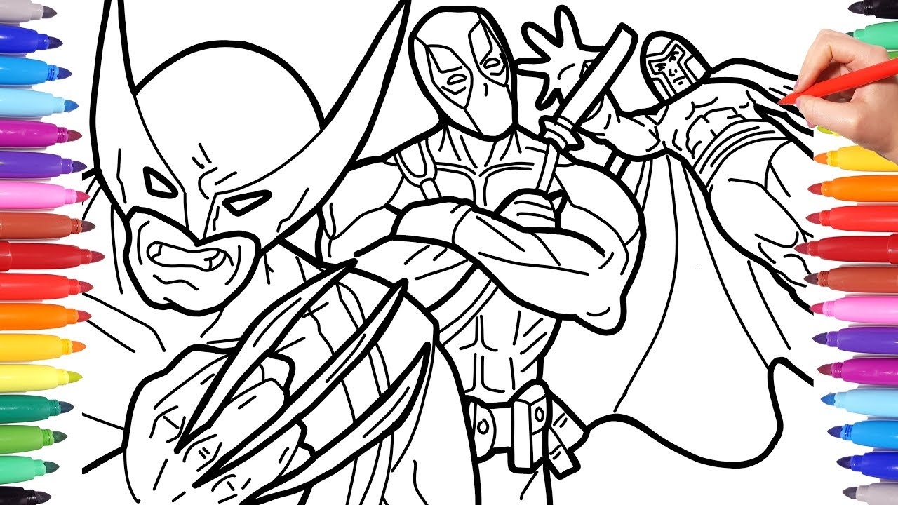 X Men Wolverine Deadpool Magneto Coloring Pages For Kids Marvel Superheroes Coloring Pages YouTube