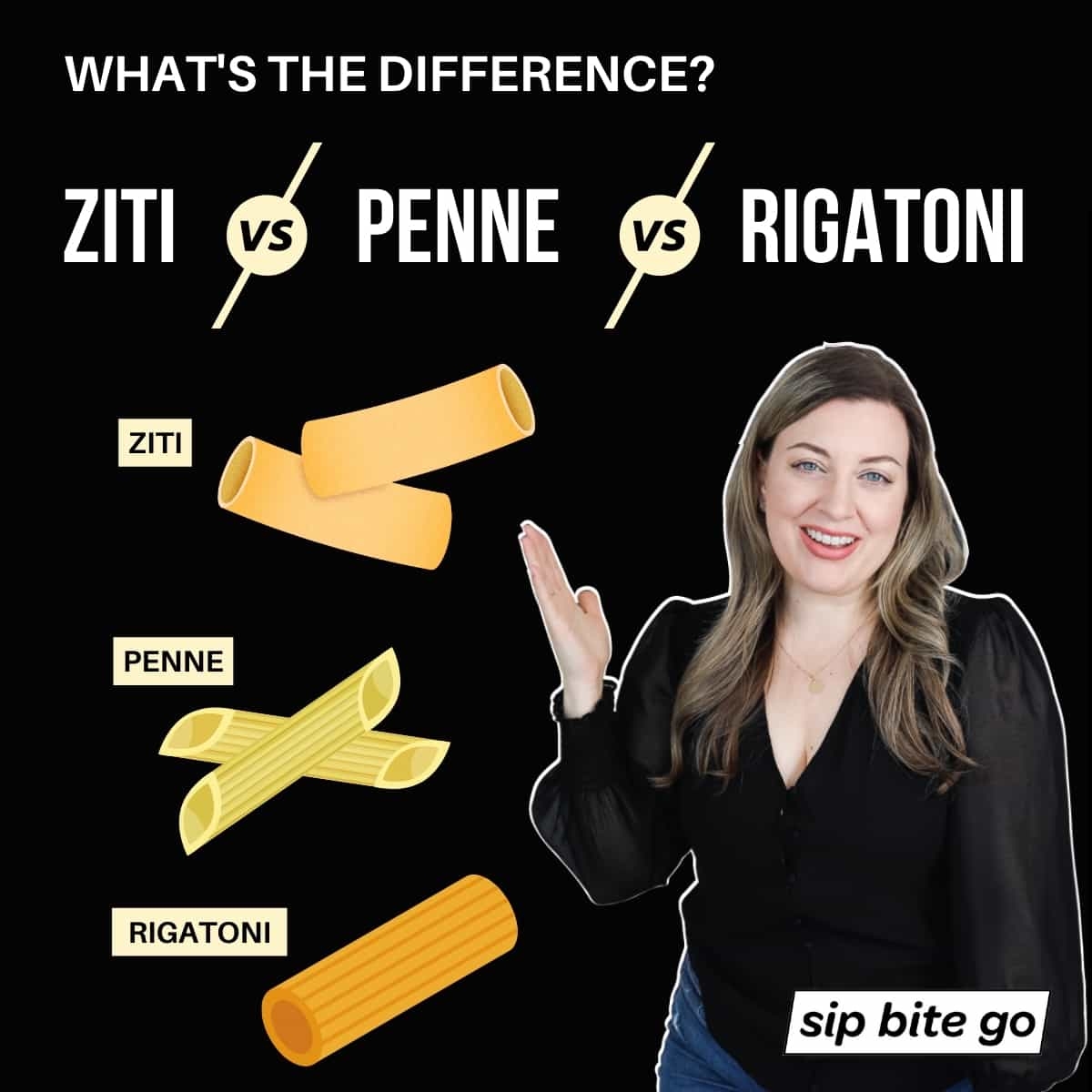 Ziti Vs Penne Vs Rigatoni Pasta The Difference Sip Bite Go